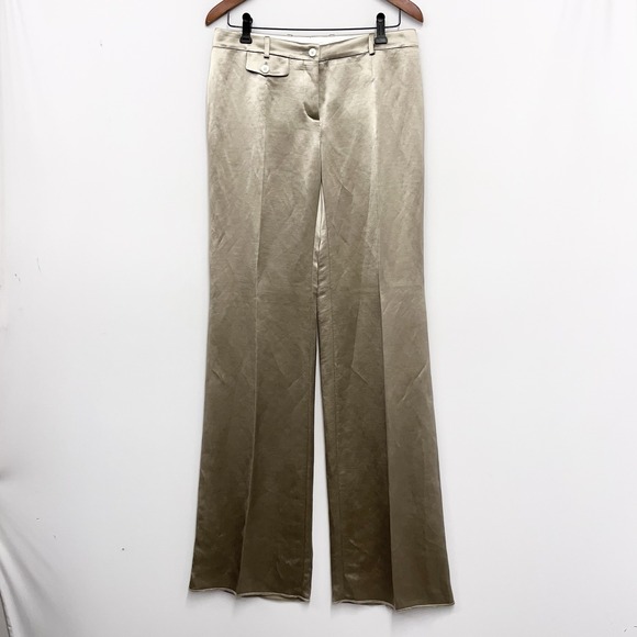 Celine Linen & Silk Dress Pants Pant NWT‎ Champagne Tone Size 40 - Picture 1 of 8